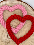 Heart Rope Pet Toy - Pink - FasHUN Hounds