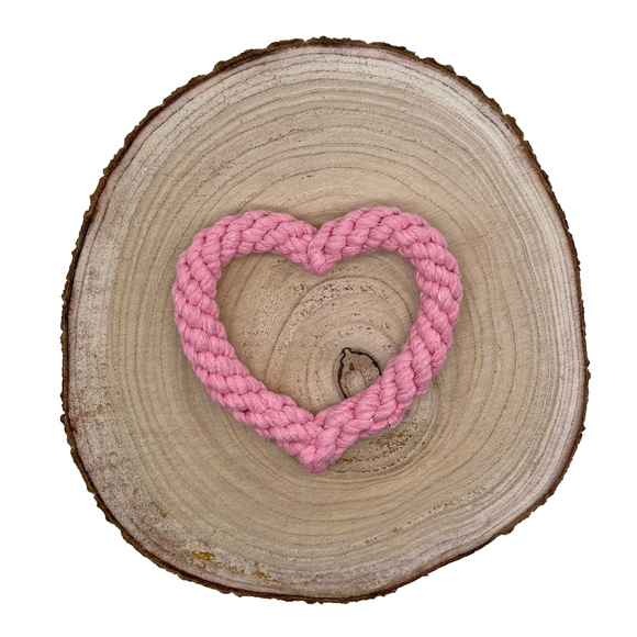 Heart Rope Pet Toy - Pink - FasHUN Hounds